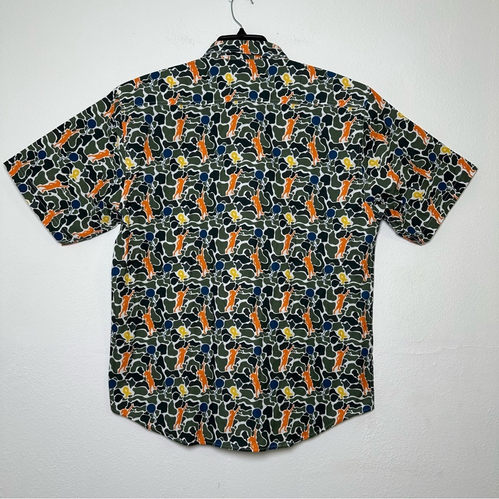 Tiger Hill Unisex Multicolor Button Down Shirt Right Front Quilted Pocket - Picture 3 of 11